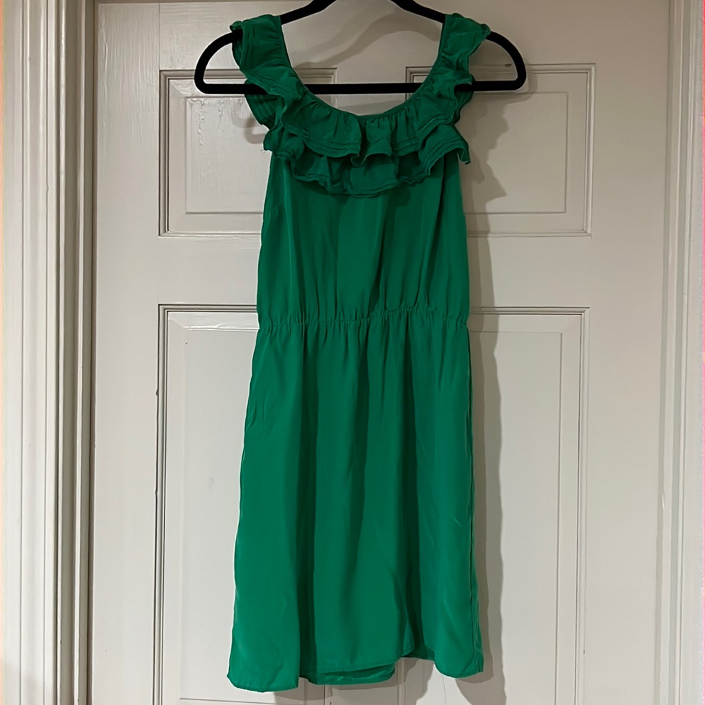 Amanda Uprichard Silk Ruffle Dress